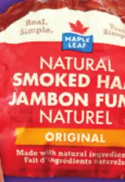 Food Basics SCHNEIDERS OR MAPLE LEAF SMOKED BONELESS HALF HAM offer