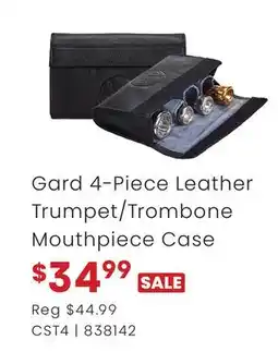 Long & McQuade Gard 4-Piece Leather Trumpet/Trombone Mouthpiece Case offer