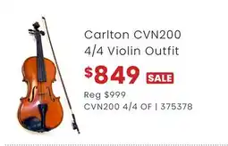 Long & McQuade Carlton CVN200 4/4 Violin Outfit offer