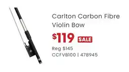Long & McQuade Carlton Carbon Fibre Violin Bow offer