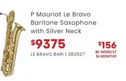 Long & McQuade P Mauriat Le Bravo Baritone Saxophone with Silver Neck offer