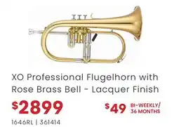 Long & McQuade XO Professional Flugelhorn with Rose Brass Bell - Lacquer Finish offer