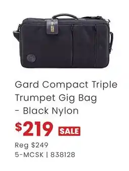Long & McQuade Gard Compact Triple Trumpet Gig Bag offer