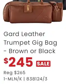Long & McQuade Gard Leather Trumpet Gig Bag - Brown or Black offer