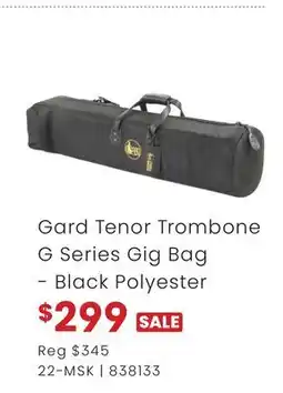 Long & McQuade Gard Tenor Trombone G Series Gig Bag - Black Polyester offer