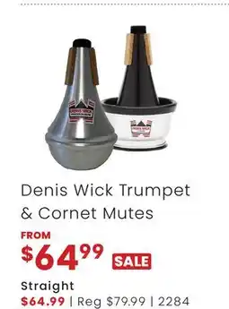 Long & McQuade Denis Wick Trumpet & Cornet Mutes offer