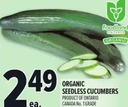 Metro ORGANIC SEEDLESS CUCUMBERS offer