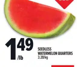 Metro SEEDLESS WATERMELON QUARTERS offer