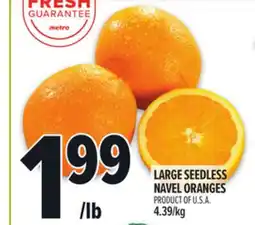 Metro LARGE SEEDLESS NAVEL ORANGES offer