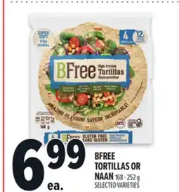 Metro BFREE TORTILLAS OR NAAN offer