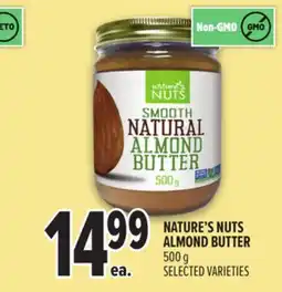Metro NATURE'S NUTS ALMOND BUTTER offer