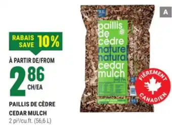 BMR PAILLIS DE CÈDRE offer