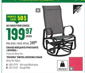 BMR CHAISE BERÇANTE PIVOTANTE  RIVIERA  offer
