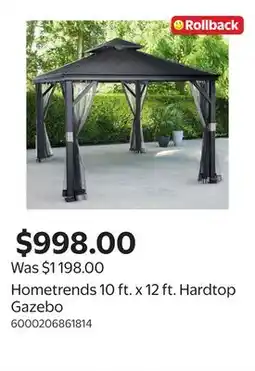 Walmart Hometrends 10 ft. x 12 ft. Hardtop Gazebo offer