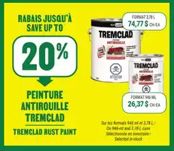 BMR Jusqu'à 20% de rabais sur la peinture antirouille Tremclad offer