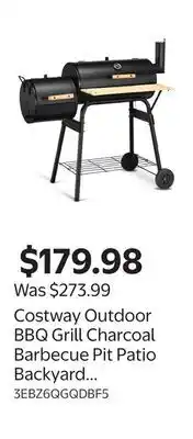 Walmart Costway Outdoor BBQ Grill Charcoal Barbecue Pit Patio Backyard Cooker Smoker offer