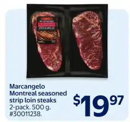 Walmart Marcangelo Montreal seasoned strip loin steaks offer