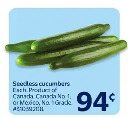 Walmart Seedless Cucumbers offer