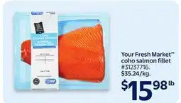 Walmart Your Fresh Market coho salmon fillet offer
