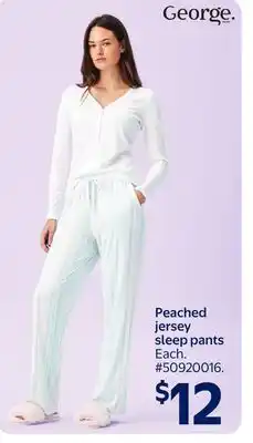 Walmart Peached jersey sleep pants offer