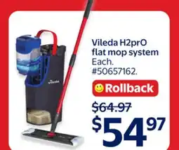 Walmart Vileda H2pro flat mop system offer