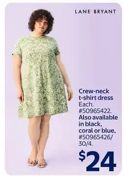 Walmart Crew-neck t-shirt dress offer
