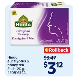 Walmart Hindu eucalyptus & honey tea offer