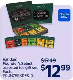 Walmart Vahdam Founder's Select assorted tea gift set offer
