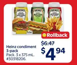 Walmart Heinz condiment 3-pack offer