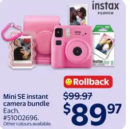 Walmart Mini SE instant camera bundle offer