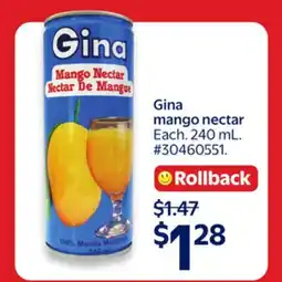 Walmart Gina mango nectar offer