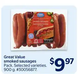 Walmart Great Value smoked sausages offer