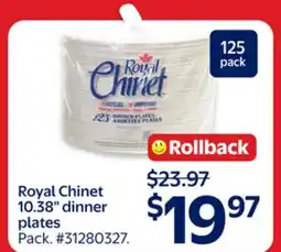 Walmart Royal Chinet 10.38* dinner plates offer