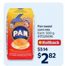 Walmart Pan sweet corn mix offer