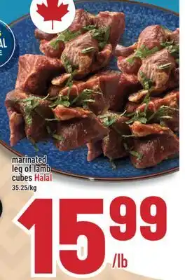 Marché Adonis marinated leg of lamb cubes Halal offer