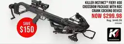 Cabela's KILLER INSTINCT FIERY 400 CROSSBOW PACKAGE WITH RDC CRANK COCKING DEVICE offer