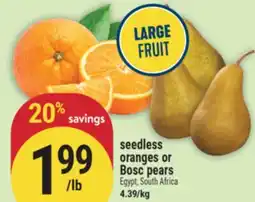 Marché Adonis Seedless Oranges or Bosc Pears offer