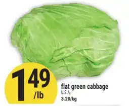 Marché Adonis flat green cabbage offer