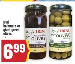 Marché Adonis IRINI KALAMATA OR GIANT GREEN OLIVES offer