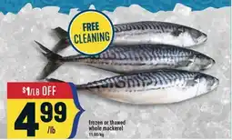 Marché Adonis frozen or thawed whole mackerel offer