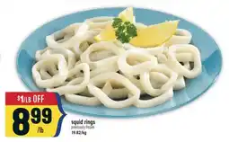 Marché Adonis squid rings offer