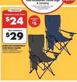 Real Canadian Superstore EVERYDAY ESSENTIALS HIGH BACK CHAIRS offer