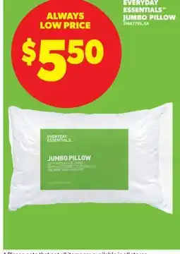 Real Canadian Superstore EVERYDAY ESSENTIALS JUMBO PILLOW offer
