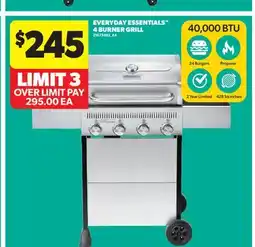 Real Canadian Superstore EVERYDAY ESSENTIALS 4 BURNER GRILL offer