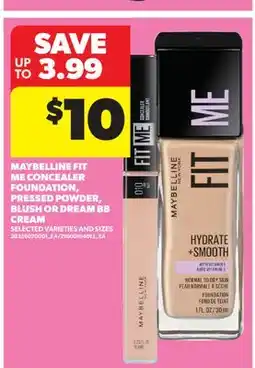 Real Canadian Superstore MAYBELLINE FIT ME CONCEALER FOUNDATION, PRESSED POWDER, BLUSH OR DREAM BB CREAM offer