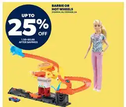Real Canadian Superstore BARBIE OR HOT WHEELS offer