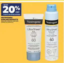 Real Canadian Superstore NEUTROGENA SUNCARE PRODUCTS offer