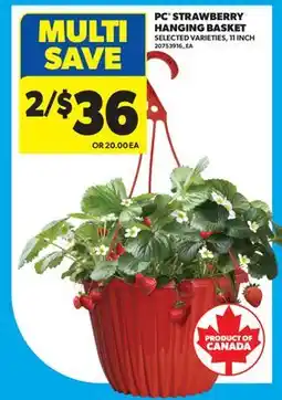 Real Canadian Superstore PC STRAWBERRY HANGING BASKET, 11 INCH offer