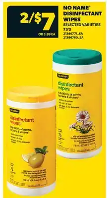 Real Canadian Superstore NO NAME DISINFECTANT WIPES offer