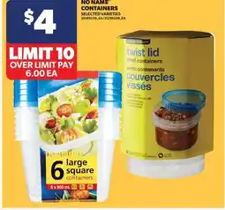 Real Canadian Superstore NO NAME CONTAINERS offer